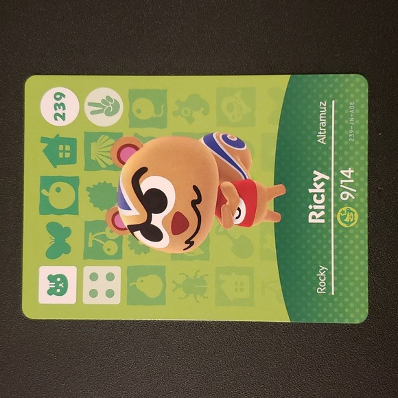 3/$12 Ricky 239 animal crossing ACNH Nintendo switch amiibo card - Picture 1 of 1
